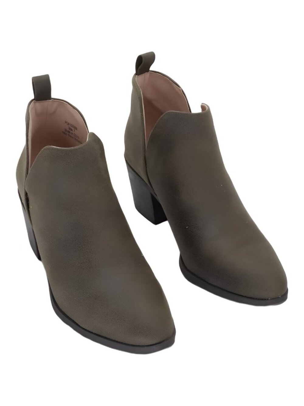 Journee Collection Womens Lola Ankle Bootie Green Olive Sz 7M